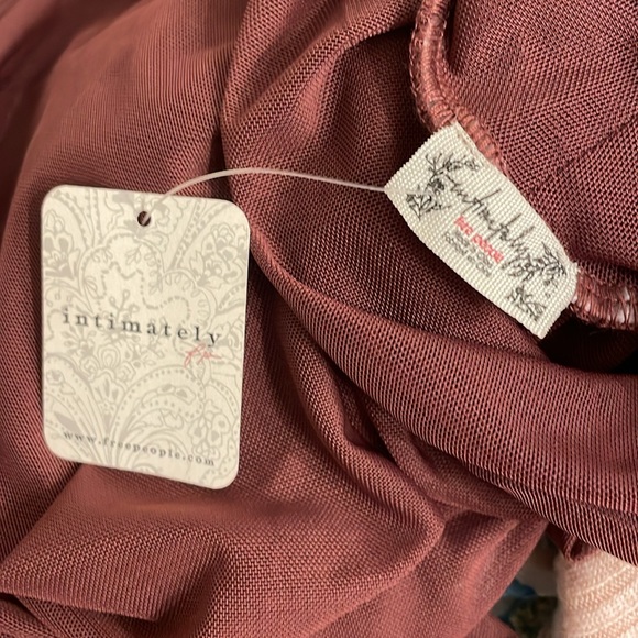 NWT X Intimately FP Under It All Bodysuit In Burgundy - Picture 7 of 7